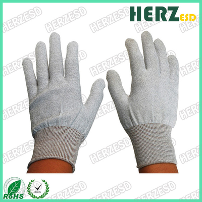 Przemysłowe antystatyczne rękawice robocze ESD Przewodzące rękawice z włókna węglowego